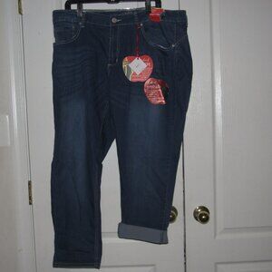 NWT GOGO STAR Perfect Fit Lift Contour Medium Wash Ankle Jeans Plus Size 22